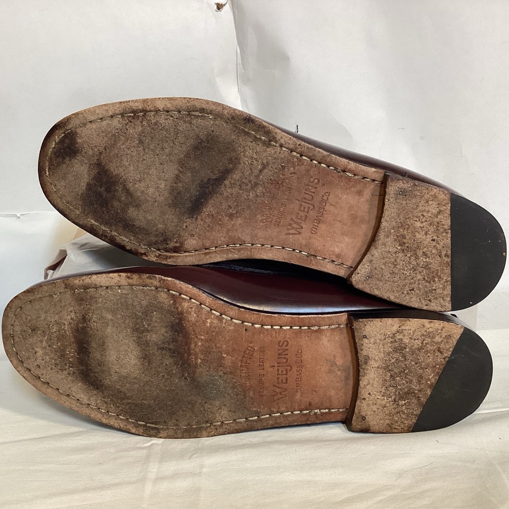 Men’s Burgundy Leather G H Bass Weejuns Size 10 - Picture 5 of 11